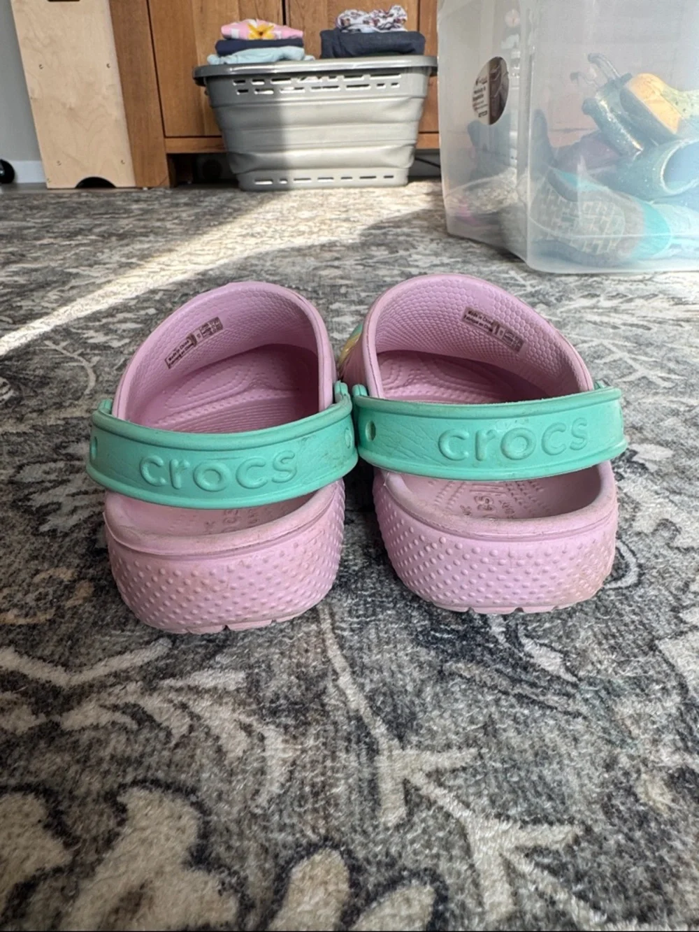Toddler Girl Pink Unicorn Crocs - Picture 3 of 9